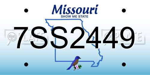 7SS2449 Missouri License Plate