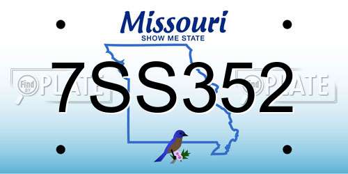 7SS352 Missouri License Plate