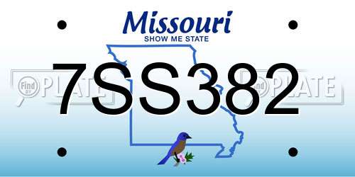 7SS382 Missouri License Plate