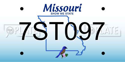 7ST097 Missouri License Plate