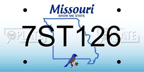 7ST126 Missouri License Plate