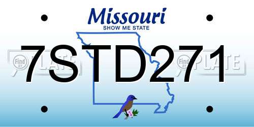 7STD271 Missouri License Plate