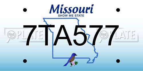 7TA577 Missouri License Plate