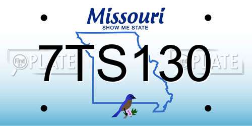 7TS130 Missouri License Plate
