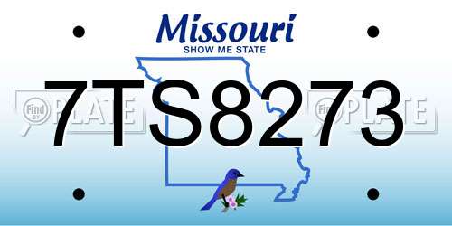 7TS8273 Missouri License Plate