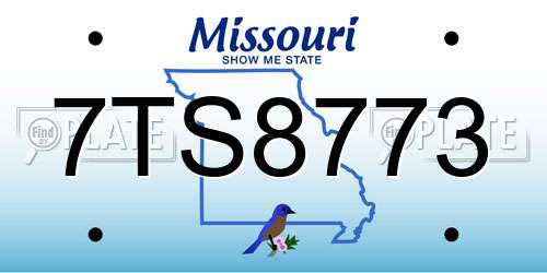 7TS8773 Missouri License Plate