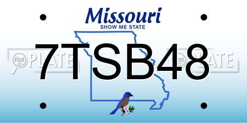 7TSB48 Missouri License Plate
