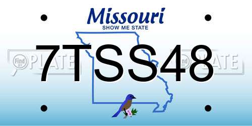 7TSS48 Missouri License Plate