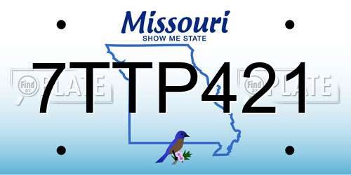 7TTP421 Missouri License Plate