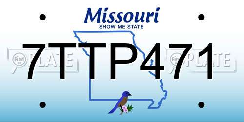 7TTP471 Missouri License Plate