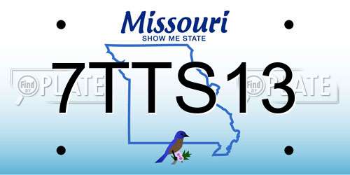 7TTS13 Missouri License Plate