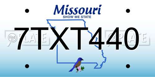 7TXT440 Missouri License Plate