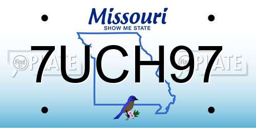 7UCH97 Missouri License Plate