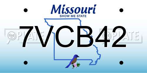 7VCB42 Missouri License Plate