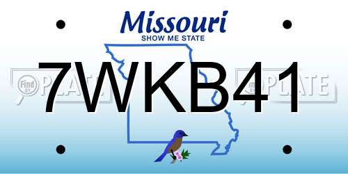 7WKB41 Missouri License Plate