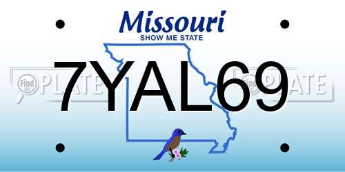 7YAL69 Missouri License Plate