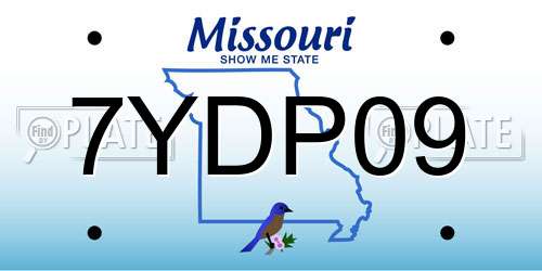 7YDP09 Missouri License Plate