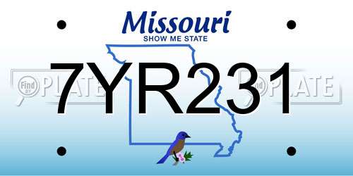 7YR231 Missouri License Plate