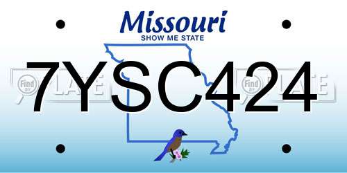 7YSC424 Missouri License Plate