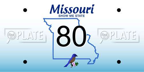 80 Missouri License Plate