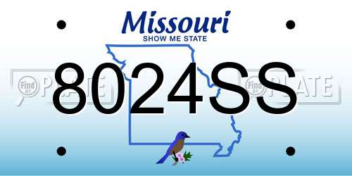 8024SS Missouri License Plate