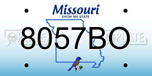 8057BO Missouri License Plate