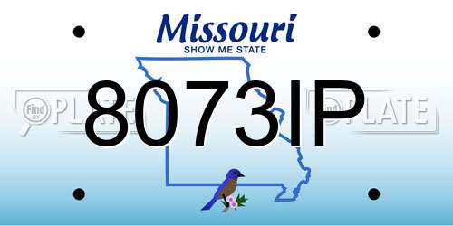 8073IP Missouri License Plate