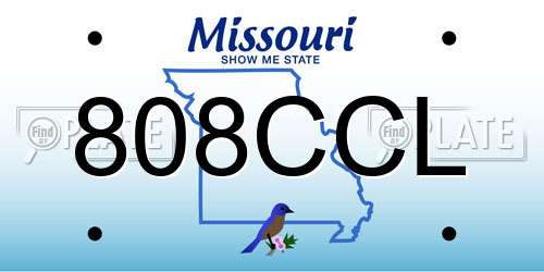 808CCL Missouri License Plate
