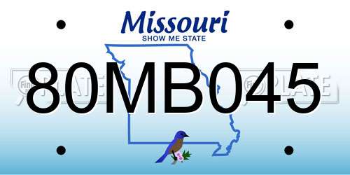 80MB045 Missouri License Plate