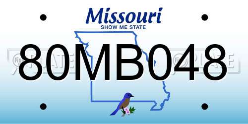 80MB048 Missouri License Plate