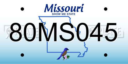 80MS045 Missouri License Plate