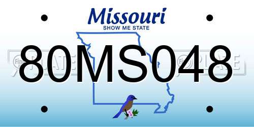 80MS048 Missouri License Plate