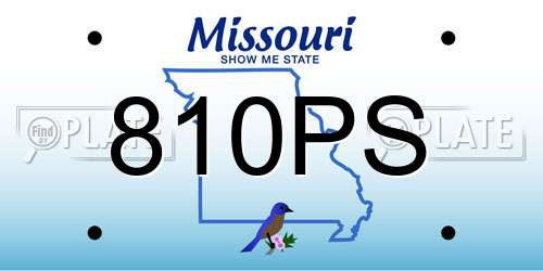 810PS Missouri License Plate