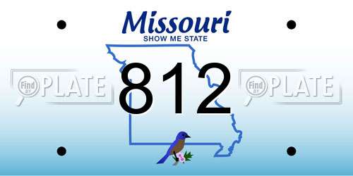 812 Missouri License Plate