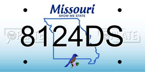 8124DS Missouri License Plate