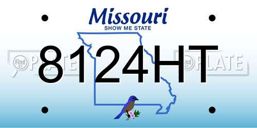8124HT Missouri License Plate