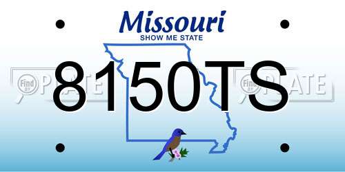 8150TS Missouri License Plate