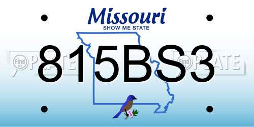 815BS3 Missouri License Plate