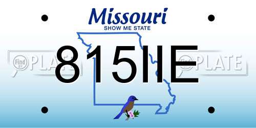 815IIE Missouri License Plate