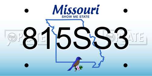 815SS3 Missouri License Plate