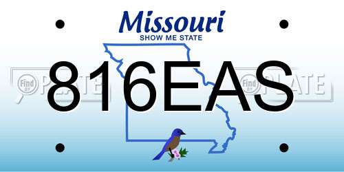 816EAS Missouri License Plate