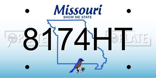 8174HT Missouri License Plate