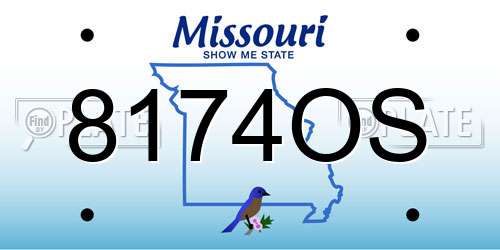 8174OS Missouri License Plate