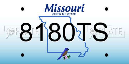 8180TS Missouri License Plate