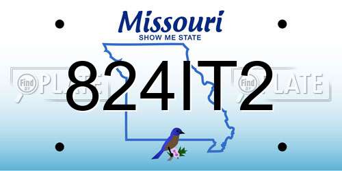 824IT2 Missouri License Plate
