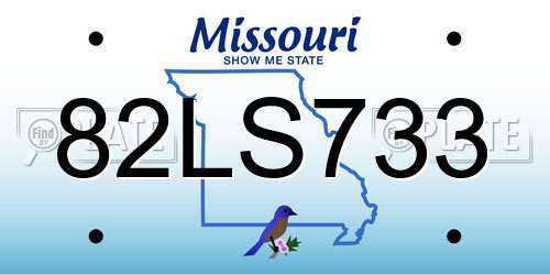 82LS733 Missouri License Plate