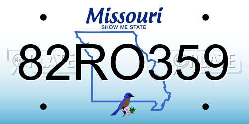 82RO359 Missouri License Plate