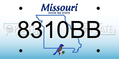8310BB Missouri License Plate