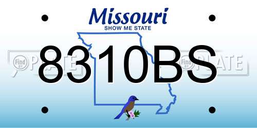 8310BS Missouri License Plate