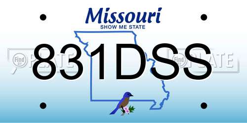 831DSS Missouri License Plate